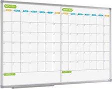 Magnetic Dry Erase Calendar Whiteboard, 2 Month White Board Planner 36 X 24