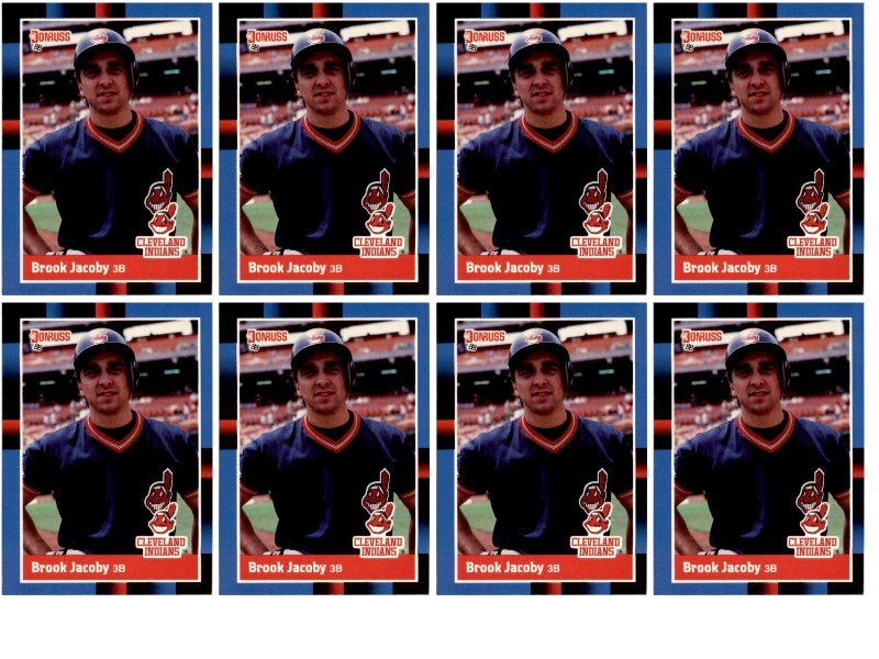 (8) 1988 Donruss #131 Brook Jacoby Cleveland Indians Card Lot