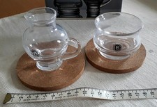 Vintage Dartington Glass Minima Cream & Sugar set.