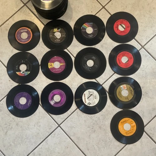 Lot of 65 Mixed Artists 45 RPMs vintage bob dylan carpenters beach boys