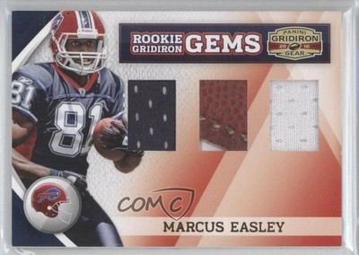 2010 Panini Gridiron Gear Gems Trios Materials 41/50 Marcus Easley Rookie RC 1q9