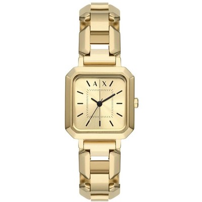 Armani Exchange Women's Watch Leila Quartz Yellow Gold Steel Bracelet AX5721