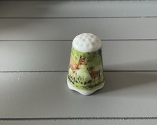 Fallow Deer by SOPHIENTHAL West Germany Unused Thimble Excellent Quality