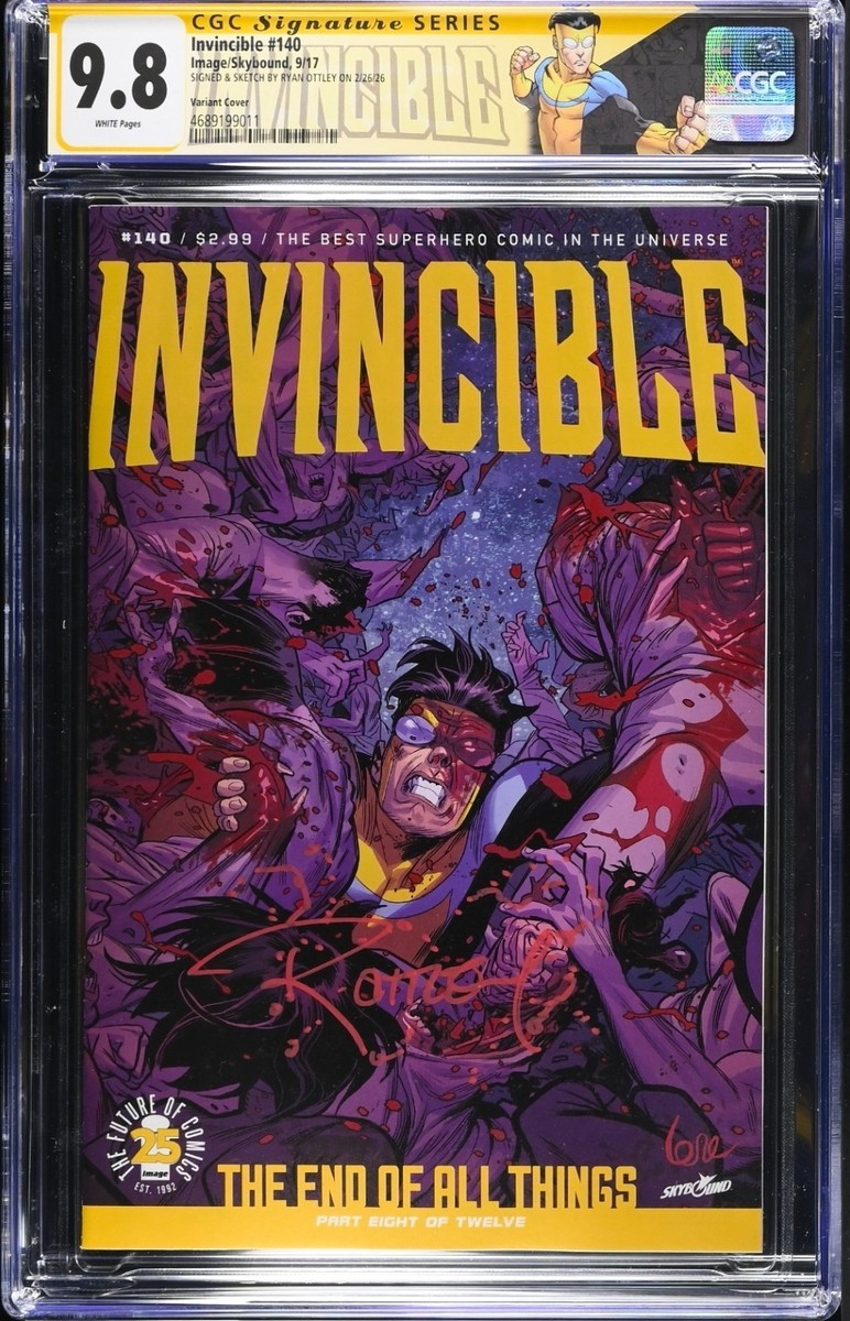 Invincible #140 CGC 9.8 (Lorenzo De Felici Cover) Ottley Blood
