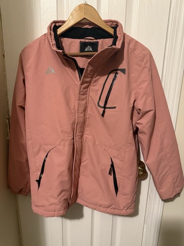 MOERDENG Women's Waterproof Ski Jacket Warm Winter Snow Coat Rose Red M