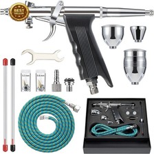 Airbrush Kit, Air Brush Painting Set, Double Action Trigger Airbrush Gun with 0.