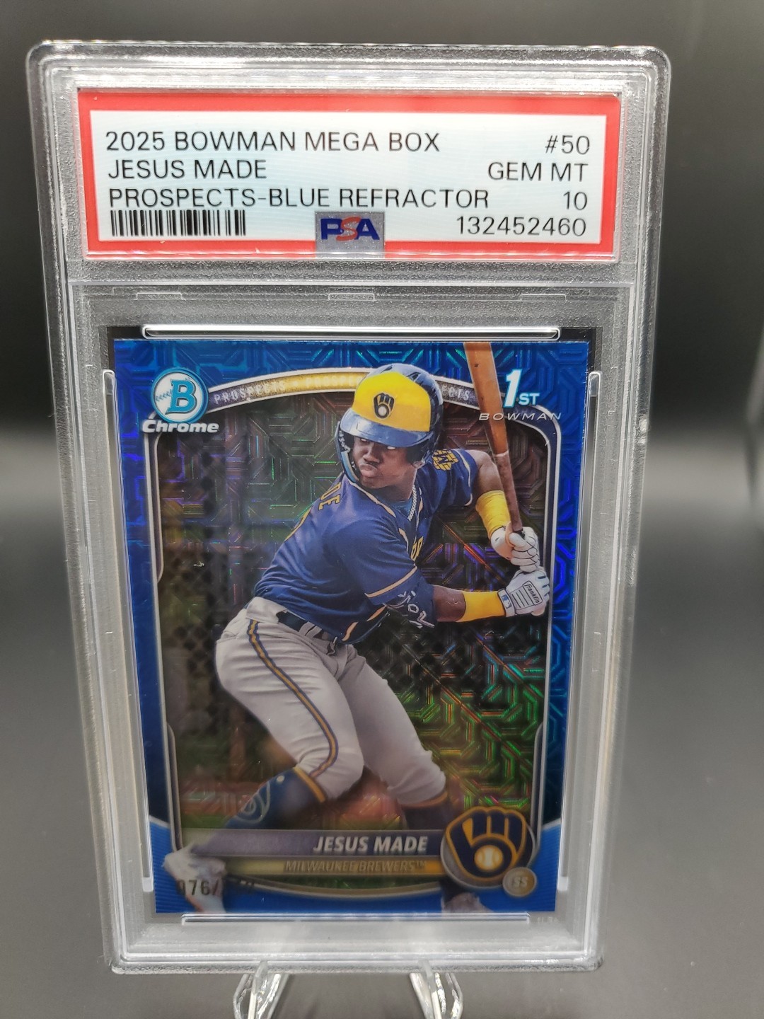 2025 Bowman - Chrome Prospect Jesus Made #BCP-50 Blue Mojo Refractor /150 PSA 10