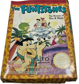 The Flintstones The Rescue Of Dino & Happy Cartridge & Box Nintendo NES