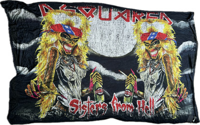 DSQUARED2 Iron Maiden Scarf NWT New Tags Designer Rock Band Italy Rare