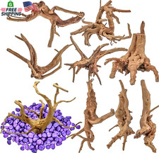 Vmiapxo 8 Pieces Natural Driftwood for Aquarium Decor, Assorted Sinkable Spider