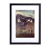 Bilderrahmen Schwarz Massivholz Acrylglas Wandmontage Passepartout 30X40 Cm