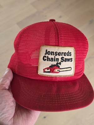   Vintage 1960s-70s JONSEREDS CHAIN SAWS snapback Full Mesh HAT