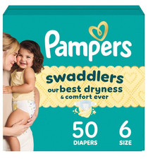 Pampers Swaddlers Diapers, Size 6, 50 CT