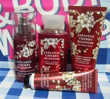 BATH BODY WORKS 4 pc Travel Set New Japanese Cherry Blossom A/6926