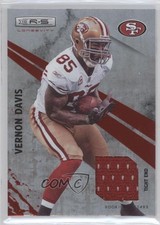 2010 Panini Rookies & Stars Longevity Ruby Materials /100 Vernon Davis #128 0m8