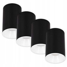 4x GU10 Black White Surface Mount Ceiling Spot Light Fixture LED Lamp
