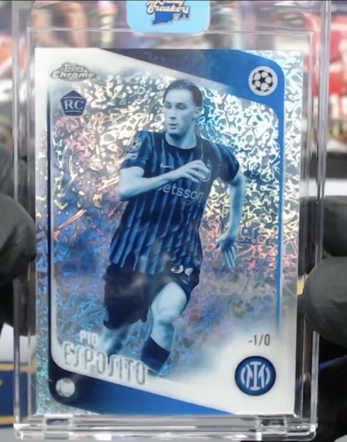2025-26 Topps Chrome UEFA FrozenFractor /5 PIO ESPOSITO 1:5.689 Hobby Packs SSP