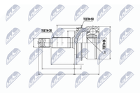 NTY Gelenksatz, Antriebswelle NPZ-MS-055