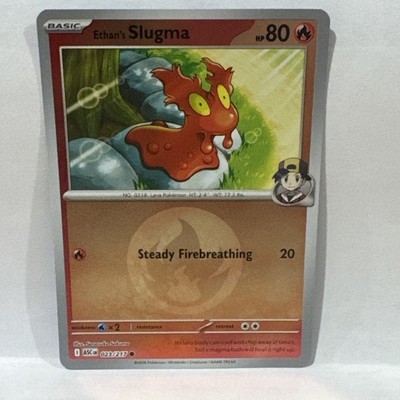 Ethan's Slugma 023/217 Poke Ball Holo Common Ascended Heroes Pokemon TCG
