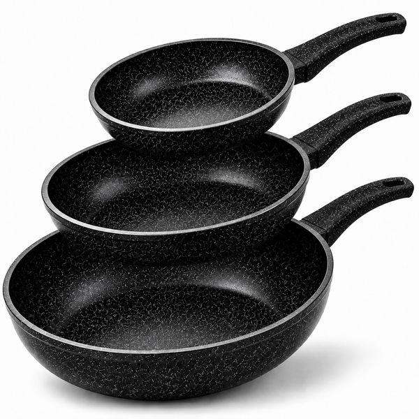 3-Tlg Bratpfannen-Set Induktion Pfannenset Antihaft 20/24/28 Cm Alle Herdarten-image