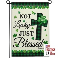 St Patricks Day Garden Flag 12 18 Inch Double Sided Happy St Patrick's Day