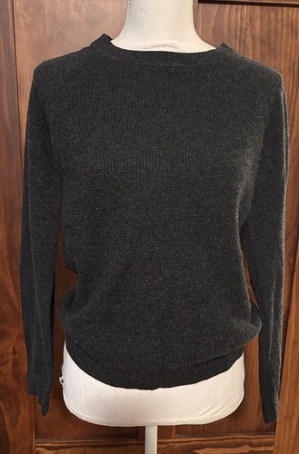 Brochure Walker 100% Cashmere Gray Sweater Women’s Small Full Zip Back