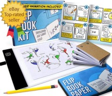 Flip Book Kit with LED Light Pad Includes Flipbook Kit Starter Animation 240 She