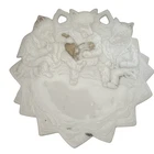 Vintage Westmoreland Anthropomorphic 3 Wolves White Milk Glass 1940 Plate