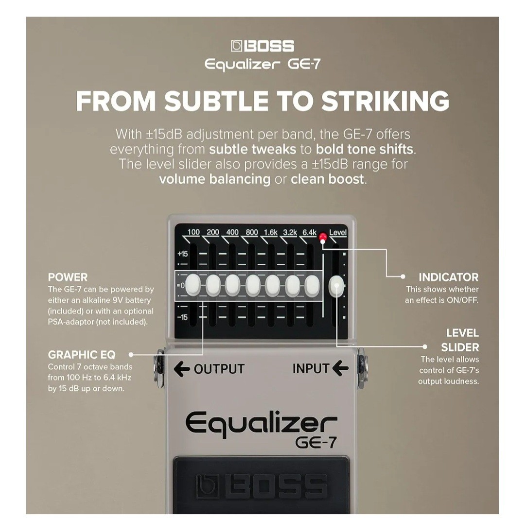 Boss GE-7 Equalizer Guitar Effect Pedal for sale online | eBay