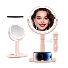 MIYADIVA Makeup Mirror with Lights, 30X Magnifying Mirror with Light and Touch