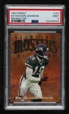 1997 Topps Finest Refractor Keyshawn Johnson #152 PSA 9 MINT he5