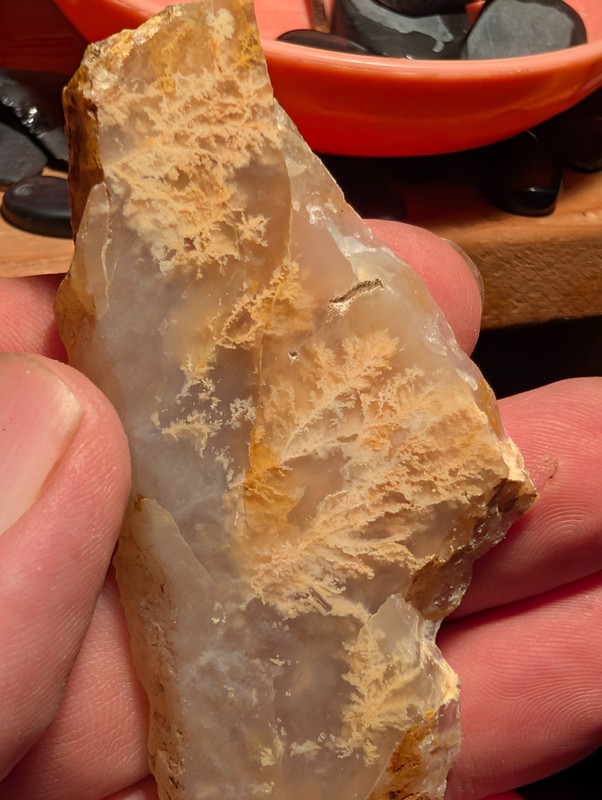 The Good Old Stuff: White plume agat /Lot 12