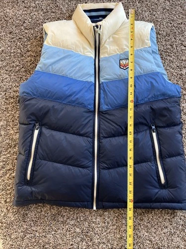 Marine Layer x Lost & Found Sz Medium Whistler Puffer Vest Blue Colorblock Down image 6