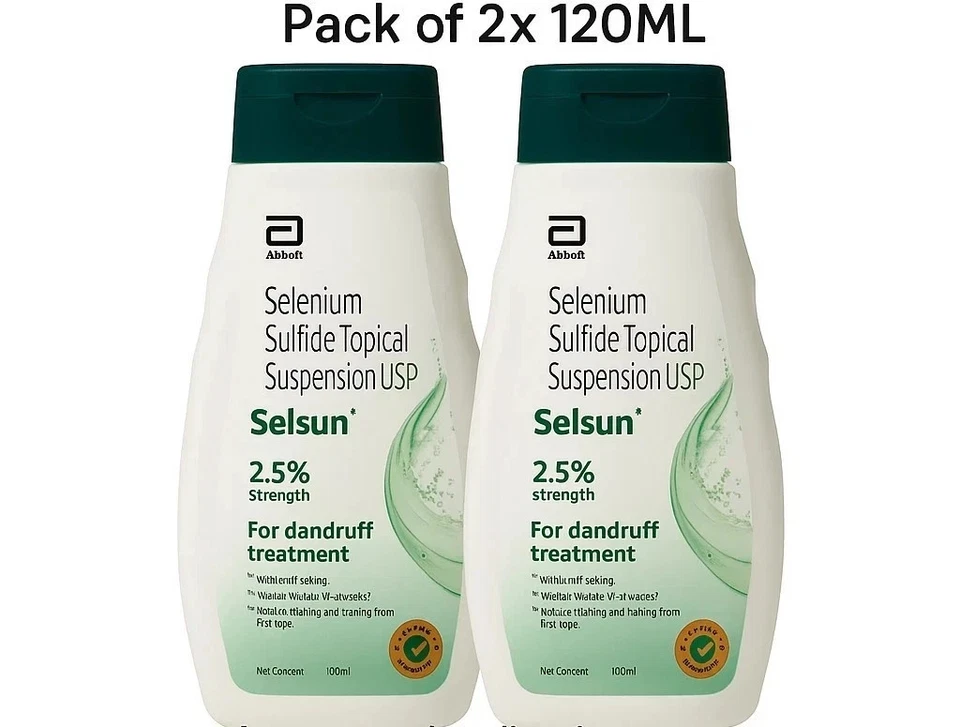 SELSUN BLUE Selsun 2 Pack 120 ml Suspension Fresh for USA UK Anti Dandruff Shampoo