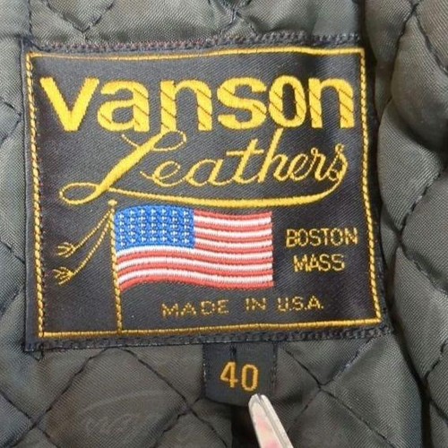 Vanson Single Riders Leather Jacket Cowhide Black Size40 Made in USA TYPE9D Used - Picture 8 of 11