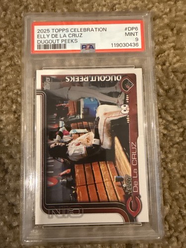 2025 Topps Elly De La Cruz Dugout Peeks #DP-6 Reds PSA 9