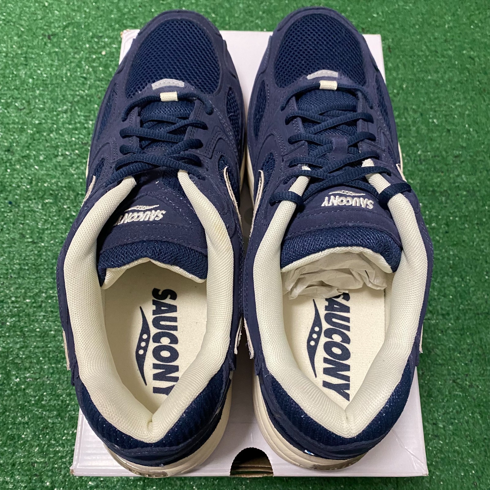 Size 13 - Saucony Grid Jazz 9 Suede Pack Navy Sneakers S70898-2 Ships Fast! thumbnail 3