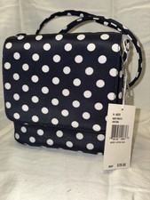 Nine West Spot Lites Navy & White Polka Dot Mini Shoulder Purse Bag Original Tag