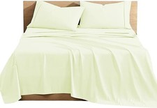 4 Piece Queen Sheet Set 500 Thread Count 100 Egyptian Cotton 15 Inch Extra D...