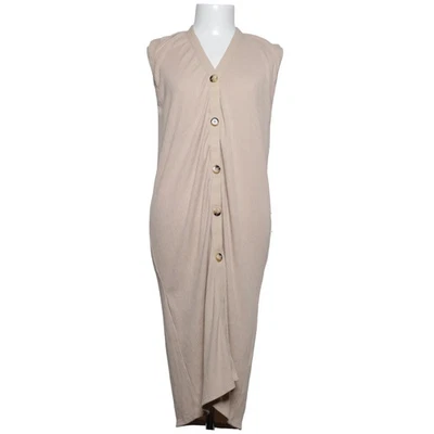 Zara, robe chemisier, taille : S, beige, polyester/viscose, rayures #WMz - Photo 1/4