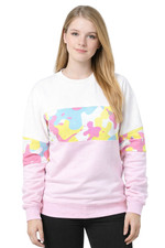 Ladies Womens Sweatshirt Plain Fleece Crew Neck Jumper Long Sleeve Sweater S-2XL