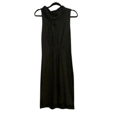 Simply Vera Wang Black Shift Cowl Neck Dress Sz XS