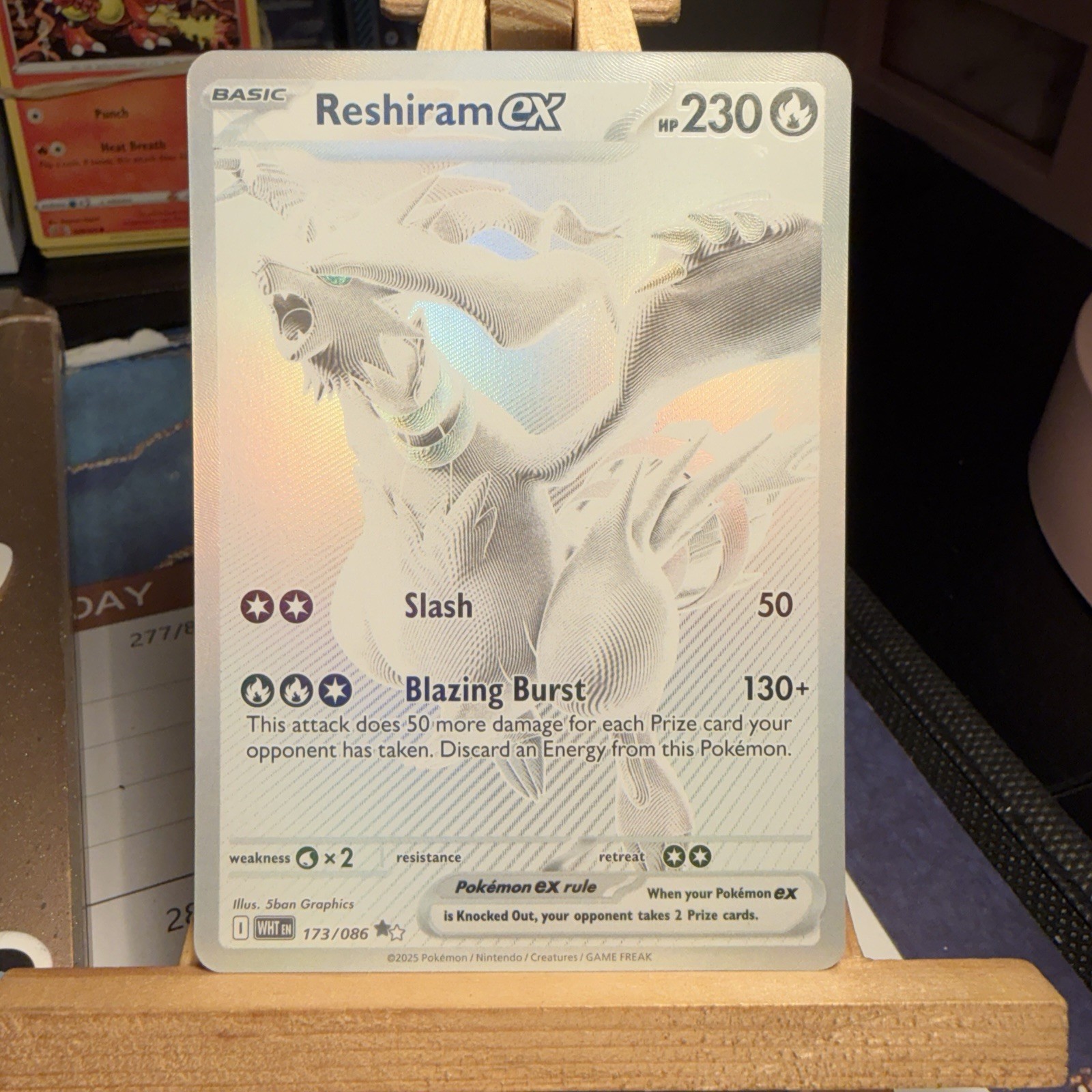 Reshiram ex 2025 Scarlet & Violet: White Flare #173/086 Black