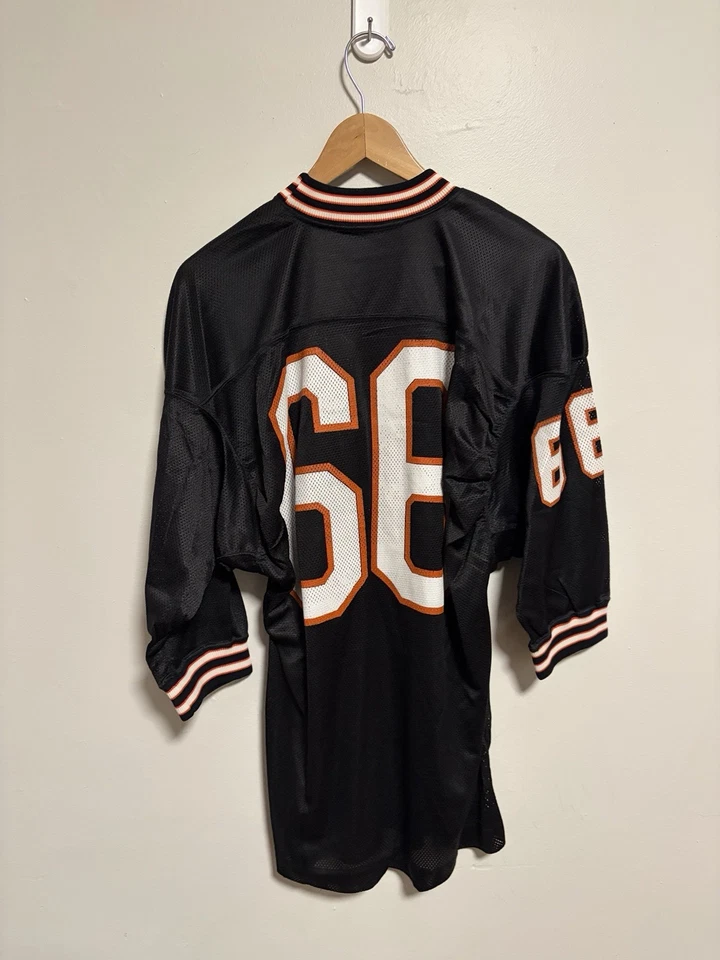 复古 70 年代黑色网格冠军足球球衣,尺寸 L,美国制造 — 第 2/4 张图片