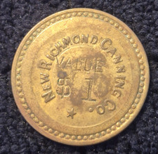 Vintage New Richmond Indiana Canning Company $1 Trade Token