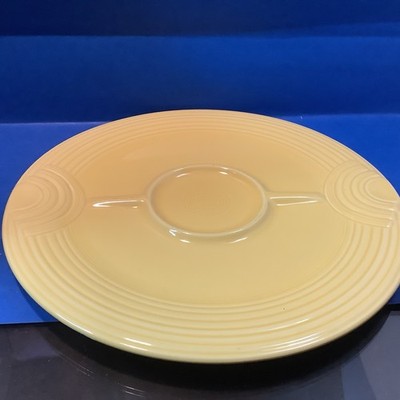 Fiestaware Vintage Hostess Yellow Fiesta Tray Chip Dip Tray 12.5''