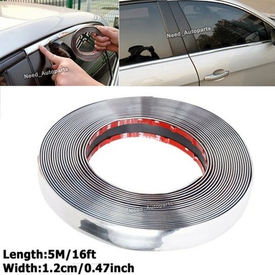 16FT Chrome Car Door Edge Molding Trim Seal Strip Scratch Protector Guard Decor