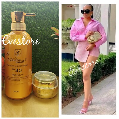 Le Asian White Snail Mucin, Body Lotion & GLOW face Cream. Anti Sun Burn Spf40. 