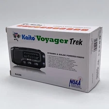 Kaito Voyager Trek Dynamo & Solar Powered Radio AM FM SW NOAA WB & Weather