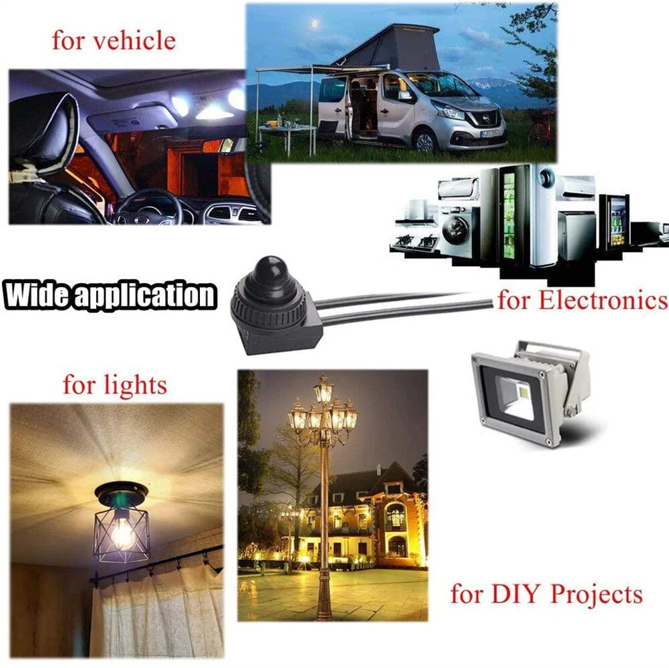 12V Rubber Waterproof Push-Button On-Off Switch & 12cm Leads For Car ATV UK - Image 2 of 4